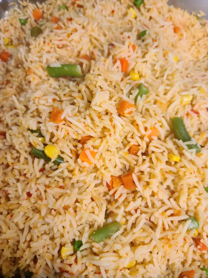 Fried Rice at N9NA Calgary - flavourful rice with African seasonings