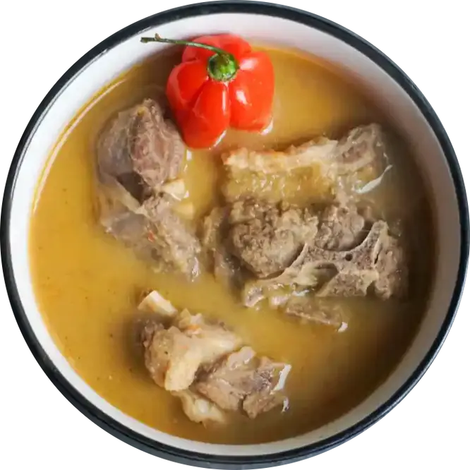 Pepper Soup at N9NA African restaurant Calgary - spicy traditional African soup
